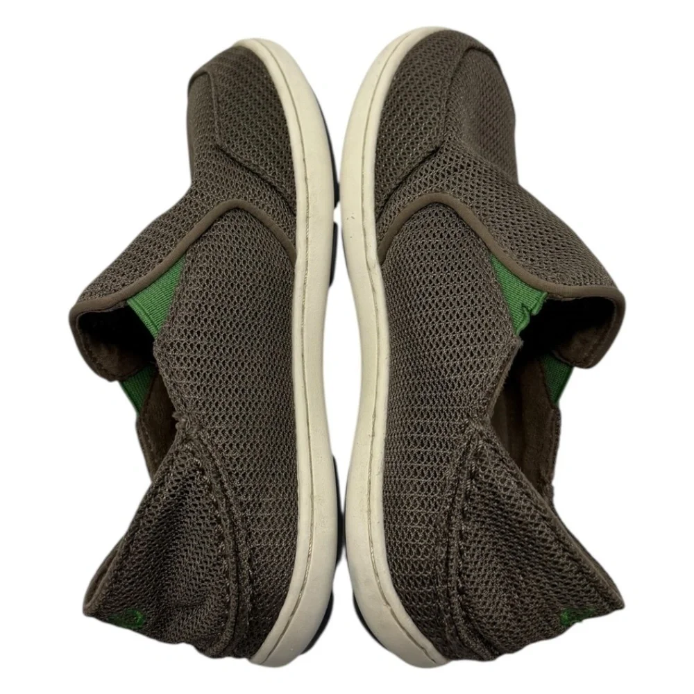 Olukai Brown Kids Mesh Nohea Slip On Shoes Kids Sz 13